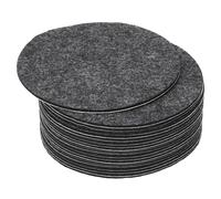 PATIKIL Base de Lampe en Feutre de 4 Pouces de Diamètre, Lot de 20 Feutres Adhésifs Ronds Doux de 2 mm d'Épaisseur, Antidérapants et Anti-Rayures, Gris Foncé, pour Lampes, Meubles