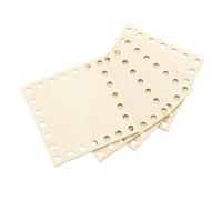 PATIKIL Base de panier en crochet 10 x 10 cm, 4 pièces fonds de panier carrés en bois formeuse de sac fournitures pour tissage kit tricot crochet sac à bandoulière sac à main artisanat