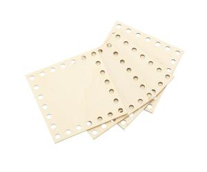 PATIKIL Base de panier en crochet 10 x 10 cm, 4 pièces fonds de panier carrés en bois formeuse de sac fournitures pour tissage kit tricot crochet sac à bandoulière sac à main artisanat