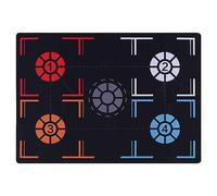PATIKIL Basket Entraînement Tapis 2.5mm Caoutchouc Basketball Pas Coussinet Antidérapant Entraînement Système avec Pointe Rappel alluree Ballon Contrôle Joueur Pied Poignée(120x86cm)