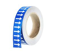 PATIKIL Blanc sur Bleu Couleur Flèche Ruban Vinyle Autocollants Flèche Étiquettes 30mm/1.2" pour Tuyau Marqueurs, 1 Rouleau