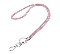 PATIKIL Bling Lanyard 19"/48cm Chaîne Porte-Badge en Strass Cristal Rose | Collier Porte-Clés Avec Fermoir Métallique Et Anneau Pour Badge D'identité Clés Femmes