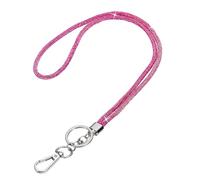 PATIKIL Bling Lanyard 19"/48cm pour Badge De Bureau Clés Femmes Hot Pink | Collier À Strass Chaîne En Cristal Diamant Porte-Clés Avec Fermoir Métallique Et Anneau