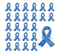 PATIKIL Blue Ribbon Pins, 25 Pcs Awareness Pins With Secure Clutch Back Enamel Lapel Brooch Pour Public Charity Support Fundraiser Events