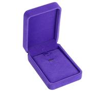PATIKIL Boîte À Collier En Velours, Porte-Bijoux Vintage À Un Emplacement Pour Cérémonie De Mariage Fiançailles Proposition Anniversaire Style 2, Violet