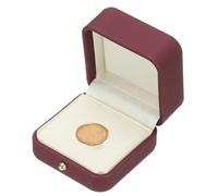 PATIKIL Boîte d'Exposition de Pièces, Boîte de Présentation de Pièces Boîte de Pièces Étui de Pièces avec Porte-Pièces Adapté pour Pièces de 25mm pour Collectionneurs de Dollars, Rouge
