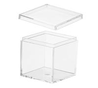 PATIKIL Boîte en acrylique avec couvercle 1.77" x 1.77" x 1.77", boîtes d'affichage en acrylique transparentes contenants de rangement pour bonbons petits bijoux affichage d'œuvres d'art