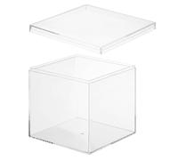 PATIKIL Boîte En Acrylique Avec Couvercle 12 x 12 x 12 cm / 4.72 x 4.72 x 4.72 Pouces, Boîtes D’Affichage En Acrylique Conteneurs Pour Bonbons Petits Bijoux Œuvres D’Art Affichage