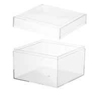 PATIKIL Boîte en acrylique avec couvercle 12 x 12 x 9 cm / 4.72 x 4.72 x 3.54 pouces, boîtes d'affichage en acrylique de rangement pour bonbons petits bijoux affichage d'œuvres d'art