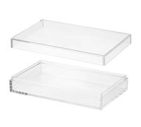 PATIKIL Boîte en acrylique avec couvercle 16 x 10 x 3.5 cm / 6.3 x 3.94 x 1.38 pouce, boîtes d'affichage en acrylique contenants pour bonbons petits bijoux affichage d'œuvres d'art