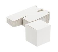 PATIKIL Boites Cadeau Avec Couvercles, 25 Pcs 6x6x6 cm/2.36x2.36x2.36 Inch Boites En Carton Kraft Pour Emballage Cadeau Mariage Remise De Diplome Fete Anniversaire Craft, Blanc