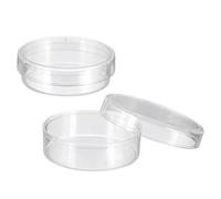 PATIKIL Boîtes de Pétri en plastique 35mm/1.4 pouce avec couvercles, lot de 2 plaques de Pétri pour culture tissulaire, expériences scientifiques, transparentes (12mm/0.47"H)