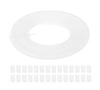 PATIKIL Boning Pour Couture, 10 Yard 4mm De Largeur Polyester À Coudre Faible Densité Corset Boning Avec 40 Pièces Embouts Pour Corset Robe De Mariée Chapeau DIY, Beige