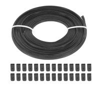 PATIKIL Boning Pour Couture, 15 Verges 4mm De Large Polyester À Coudre Faible Densité Corset Boning Avec 60 Pièces Caps Pour Corset Robe De Mariée Chapeau DIY, Noir