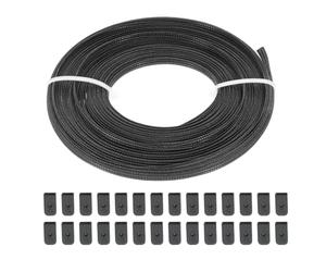 PATIKIL Boning Pour Couture, 15 Verges 4mm De Large Polyester À Coudre Faible Densité Corset Boning Avec 60 Pièces Caps Pour Corset Robe De Mariée Chapeau DIY, Noir