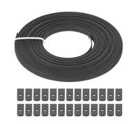 PATIKIL Boning Pour Couture, 15 Verges 6mm De Large Polyester À Coudre Haute Densité Pour Corset Avec 60 Pièces Embouts Pour Corset Robe De Mariée Chapeau DIY, Noir