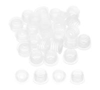 PATIKIL Bouchon Adaptateur pour Bouteille 0.59"/15mm, 25pcs Bouchons de Rechange Pressés pour Bouteilles en Plastique Verre Dispenseurs Liquides Huiles Orales, Transparent (Trou de 4.4mm)