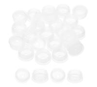 PATIKIL Bouchon Adaptateur pour Bouteille 0.79"/20mm, 25pcs Bouchons de Rechange Pressés pour Bouteilles en Plastique Verre Dispenseurs Liquides Huiles Orales, Transparent (Trou de 4.4mm)