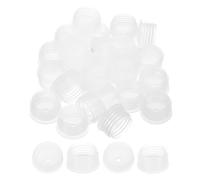 PATIKIL Bouchon Adaptateur pour Bouteille 0.87"/22mm, 25pcs Bouchons de Rechange Pressés pour Bouteilles en Plastique Verre Dispenseurs Liquides Huiles Orales, Transparent (Trou de 4.4mm)