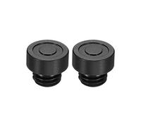 PATIKIL- Bouchon de tige de caméra 2pcs de 15mm avec filetage mâle M12, Noir 17x14.8mm