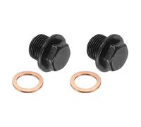 PATIKIL Bouchon De Tuyau 3/8" BSP, 2 Pcs Tête Hexagonale Externe Bride Filetage Mâle Adaptateur De Raccordement De Tuyau Avec Joint En Cuivre Pour Étanchéité Huile Gaz Eau