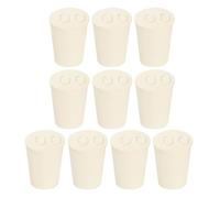 PATIKIL Bouchon en Caoutchouc Solide 00#, 10pcs Bouchons pour Laboratoire Coniques Réutilisables, Bouchons Tube d'Essai pour Scellement Flacons Tuyaux Éprouvette Piston Étanchéité, Blanc