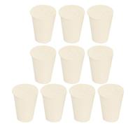 PATIKIL Bouchon en Caoutchouc Solide 000#, 10pcs Bouchons pour Laboratoire Coniques Réutilisables, Bouchons Tube d'Essai pour Scellement Flacons Tuyaux Éprouvette Piston Étanchéité, Blanc
