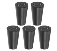 PATIKIL Bouchon en Caoutchouc Solide 000#, 5pcs Bouchons pour Laboratoire Coniques Réutilisables, Bouchons Tube d'Essai pour Scellement Flacons Tuyaux Éprouvette Piston Étanchéité, Noir