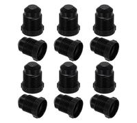 PATIKIL Bouchon fileté en plastique de 5/8", lot de 12 bouchons 7/8-14UNF mâle 45 degrés SAE pour raccord de tube de raccord de vanne d'arrêt pour climatiseur, noir
