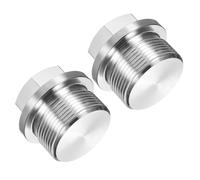 PATIKIL Bouchon Male M30 x 2 2 Pcs Bouchon De Vidange 304 Acier Inoxydable Metrique Hexagonal A Bride Raccord De Tuyau Solide Pour Joint Hydraulique