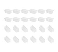PATIKIL Bouchons à Lamelles Rectangulaire Bouchon en Plastique, 24 Pcs 30 x 20mm pour Tubes Rectangulaires Pieds de Chaise Meubles de Tube en Métal Clôtures pour Trous de 29mm, Blanc