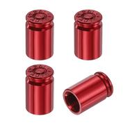 PATIKIL Bouchons De Valve De Pneu, 4PCS Universel Alliage D'Aluminium Couvertures De Tige d'air pour Cars SUV Trucks Bikes Motorcycles Bicycles, Rouge