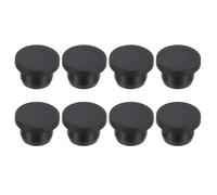 PATIKIL Bouchons en Caoutchouc de Diamètre 15,5 mm, 8 Pièces de Bouchons Ronds en Caoutchouc de Silicone pour Trous de 15 mm, Noirs