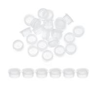 PATIKIL Bouchons Salières et Poivrières 18mm/0.71", 50pcs Bouchon de Rechange en Plastique Transparent avec Anneau de Traction pour Pots de Fleurs Bouteilles à Condiments Eau Tuyaux, Blanc