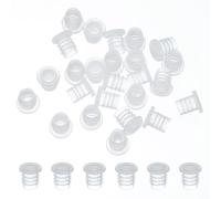 PATIKIL Bouchons Salières et Poivrières 7mm/0,28", 50pcs Bouchon de Rechange en Plastique Transparent Réutilisable pour Pots de Fleurs Bouteilles à Condiments Eau Tuyaux, Blanc