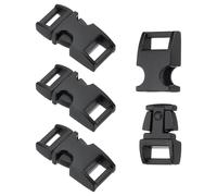 PATIKIL Boucle À Libération Latérale Rapide 10mm, 4Pcs Boucles Métalliques De Remplacement Sans Couture Attaches Clips Fermoirs Pour Bretelles De Sac À Dos Ceinture Porte-Monnaie, Noir