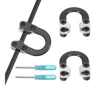 PATIKIL Boucle D d'archerie, 2 Ensembles d'arc à poulies en métal U Nock D Ring Nocking Release Accessoires avec Tournevis vis pour Le tir à l'arc, la Chasse, Noir