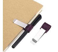 PATIKIL Boucle Pour Stylo Pour Carnet, Porte-Crayon En Cuir Rétro Sculpté En Laiton, Clip Pour Stylo Pour Carnet, Planchettes À Pince, Pochette, Bureau, Voyageur, Journaux, Planificateur,