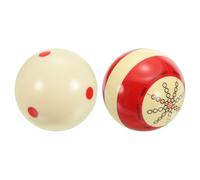 PATIKIL Boule De Billard D'Entraînement 2-1/4", Lot De 2 Boules De Billard AAA-Grade Pro Cup Standard avec Points Rouges Accessoires De Billard, Blanc