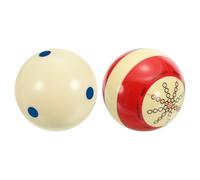 PATIKIL Boule De Billard D'Entraînement 2-1/4", Lot De 2 Boules De Billard Standard Pro Cup De Qualité AAA avec Points Bleus Accessoires De Billard, Blanc