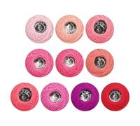 PATIKIL Boules de Fil de Coton Perle Taille 8 437 Verges 5g | Coton à fibre longue, série rouge clair, kit pour machine à coudre, crochet, frivolité, tricot, broderie, artisanat