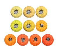PATIKIL Boules de fil de coton Taille 8 437yd 5g Orange Jaune Kit | Coton perlé à fibres longues, pour crochet, machine à coudre, frivolité, tricot, broderie et DIY