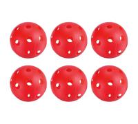 PATIKIL Boules de Pickleball extérieures 26 Trous 6 Pack de Boules de Pickleball pour Amateurs Sport intérieur et extérieur, Rouge