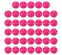 PATIKIL Boules de Pickleball extérieures 40 Trous Pack de 40 Boules de Pickleball pour Amateurs Sport intérieur et extérieur, Rouge Rose