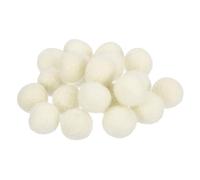 PATIKIL Boules Perles en Feutrine de Laine Pompons à Feutrer 1,5 cm 15 mm Blanc pour Projets d'Artisanat Maison DIY Paquet de 20