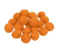 PATIKIL Boules Perles en Feutrine de Laine Pompons à Feutrer 1,5 cm 15 mm Orange Rouge pour Projets d'Artisanat Maison DIY Lot de 20