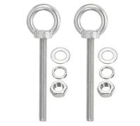 PATIKIL Boulon d'Ancrage à Œil M12 x 100mm, 2 Pièces en Acier Inoxydable 304 avec Écrous et Rondelles pour Suspendre des Hamacs et autres Articles