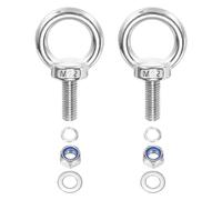 PATIKIL Boulon d'Ancrage à Œil M12 x 30mm, 2 Pièces en Acier Inoxydable 304 avec Écrous et Rondelles pour Suspendre Des Hamacs et Autres Articles