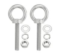 PATIKIL Boulon d'Ancrage à Œil M12 x 70mm, 2 Pièces en Acier Inoxydable 304 avec Écrous et Rondelles pour Suspendre des Hamacs et autres Articles