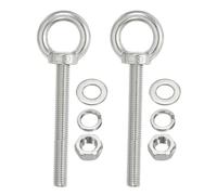 PATIKIL Boulon d'Ancrage à Œil M14 x 120mm, 2 Pièces en Acier Inoxydable 304 avec Écrous et Rondelles pour Suspendre des Hamacs et autres Articles